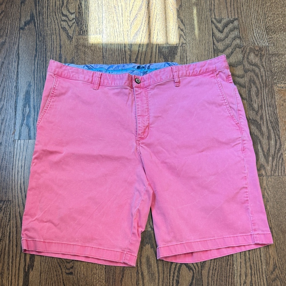 Tommy Bahama Pink Flat Front Cotton Shorts